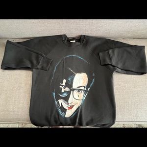 1989 Elvis Costello and Nick Lowe concert sweatshirt. From show  in E.Lansing.